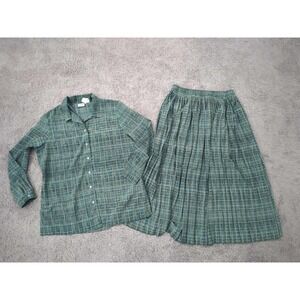 Vintage Napa Studio Blouse Skirt Set Womens 16 Tradwife